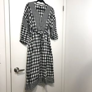 J Crew Gingham Prairie Dress